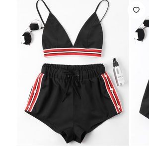Black and red 2 piece set